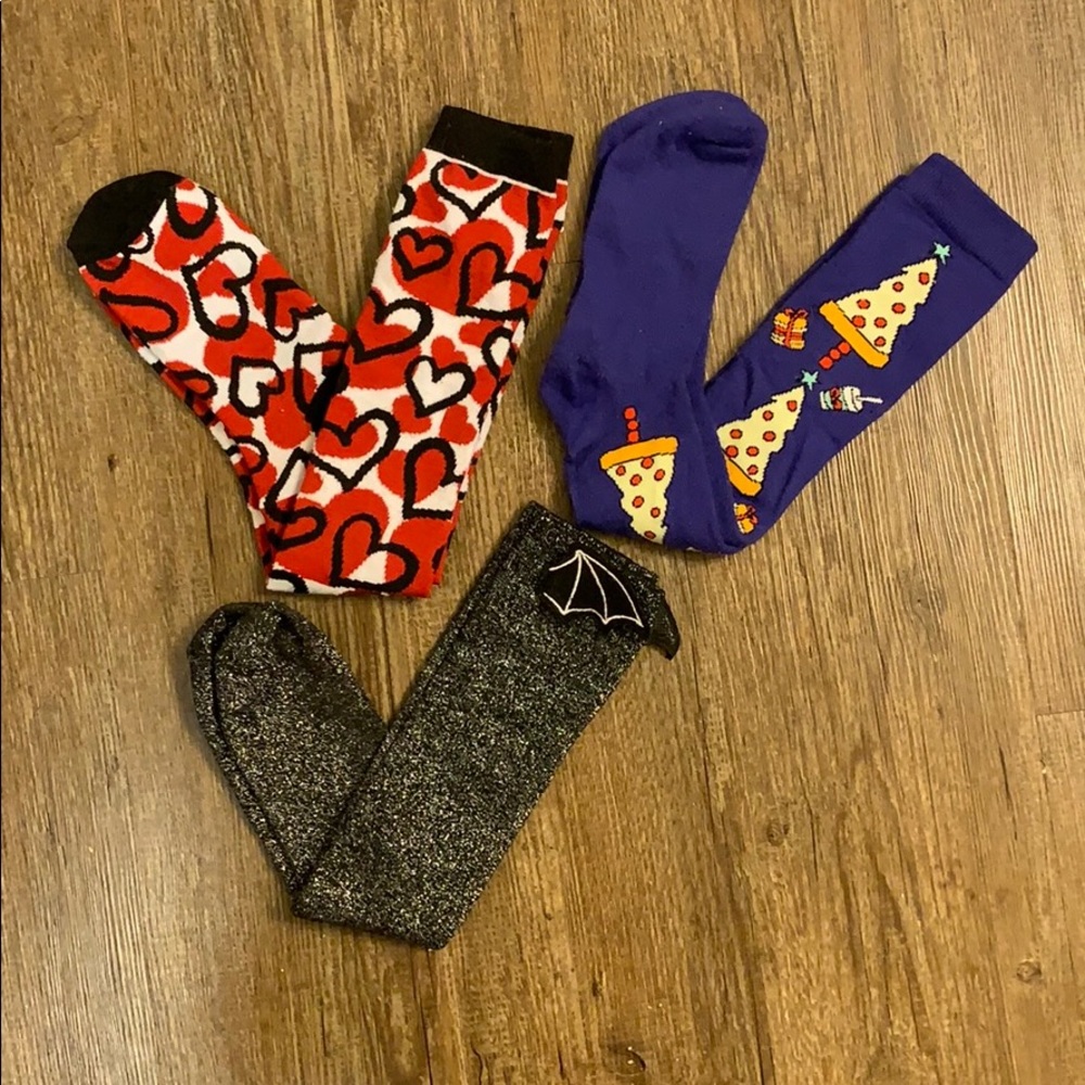 3 different holiday socks